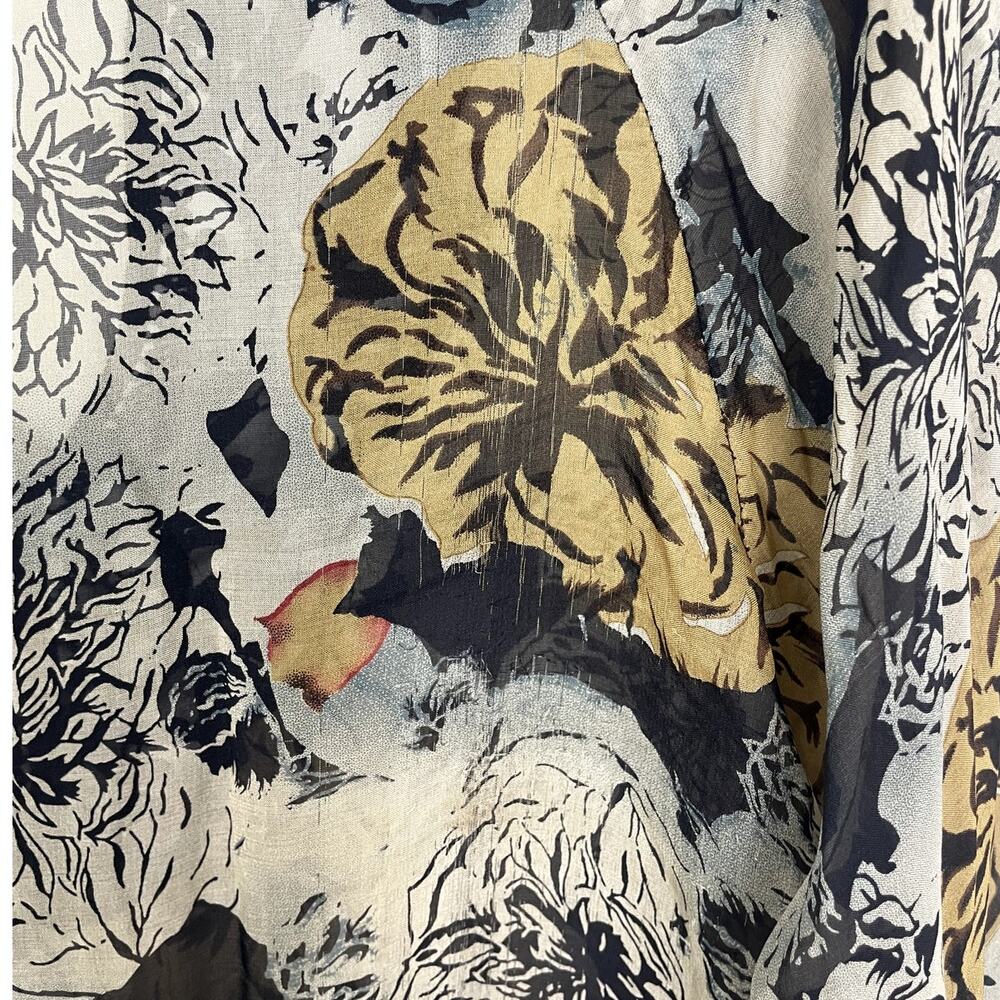 Johnny Was 4 Love & Liberty Silk Floral Tunic Top Size XS Whimsy Fairy FLAW - Picture 11 of 13